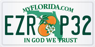 FL license plate EZRP32