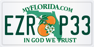 FL license plate EZRP33