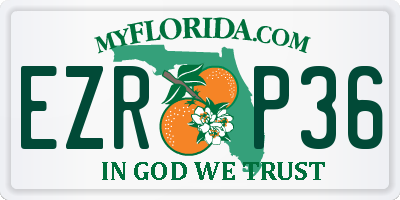 FL license plate EZRP36