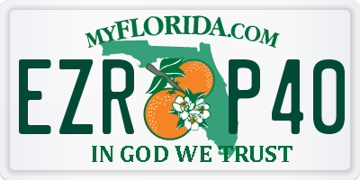 FL license plate EZRP40