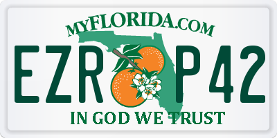 FL license plate EZRP42