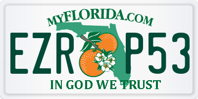 FL license plate EZRP53