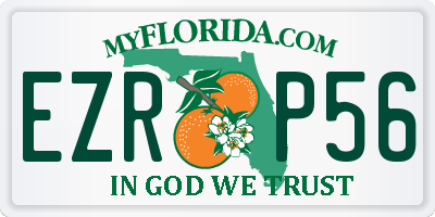 FL license plate EZRP56