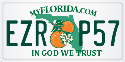 FL license plate EZRP57