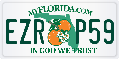 FL license plate EZRP59