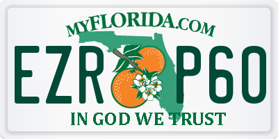 FL license plate EZRP60