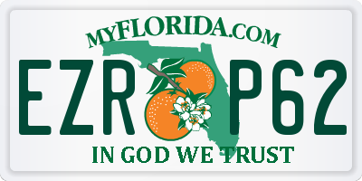 FL license plate EZRP62