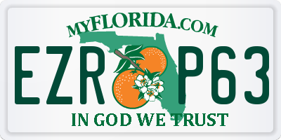 FL license plate EZRP63