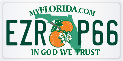 FL license plate EZRP66