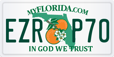 FL license plate EZRP70