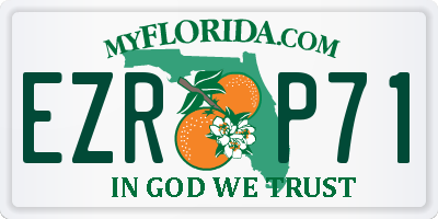 FL license plate EZRP71