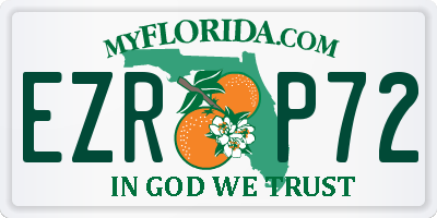 FL license plate EZRP72