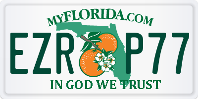 FL license plate EZRP77