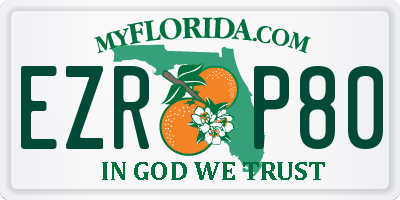 FL license plate EZRP80