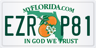 FL license plate EZRP81