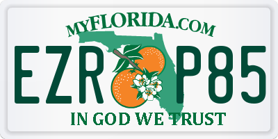 FL license plate EZRP85