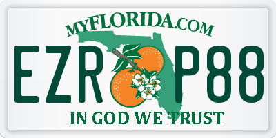 FL license plate EZRP88