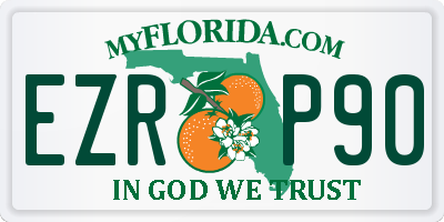 FL license plate EZRP90