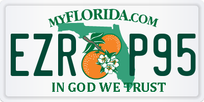 FL license plate EZRP95