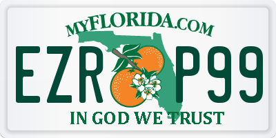 FL license plate EZRP99