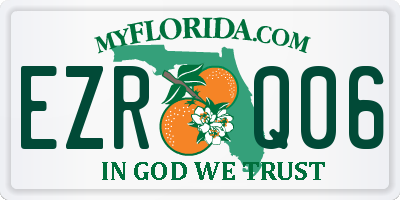 FL license plate EZRQ06