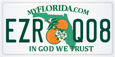 FL license plate EZRQ08