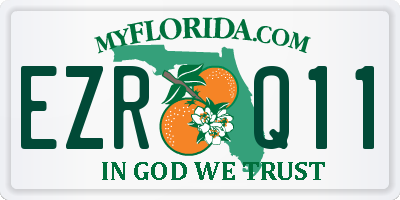 FL license plate EZRQ11