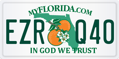 FL license plate EZRQ40