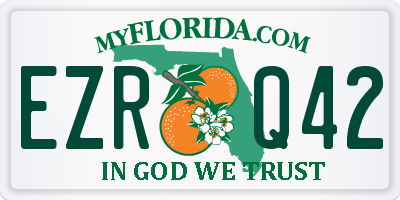 FL license plate EZRQ42