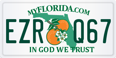 FL license plate EZRQ67