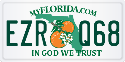 FL license plate EZRQ68