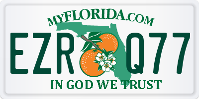 FL license plate EZRQ77