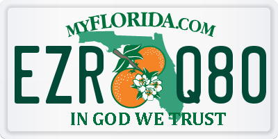 FL license plate EZRQ80