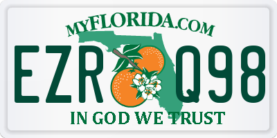 FL license plate EZRQ98