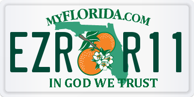 FL license plate EZRR11