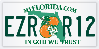 FL license plate EZRR12