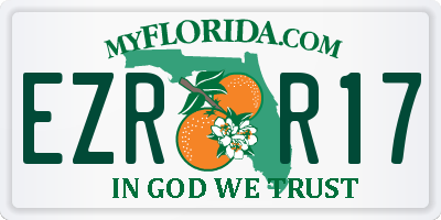 FL license plate EZRR17