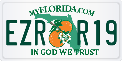 FL license plate EZRR19