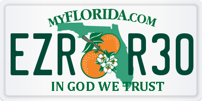 FL license plate EZRR30