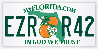 FL license plate EZRR42