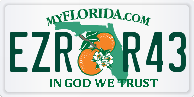 FL license plate EZRR43