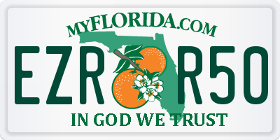 FL license plate EZRR50