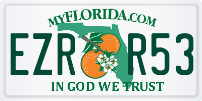 FL license plate EZRR53