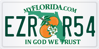 FL license plate EZRR54