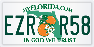 FL license plate EZRR58