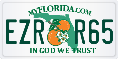 FL license plate EZRR65