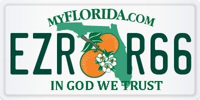 FL license plate EZRR66