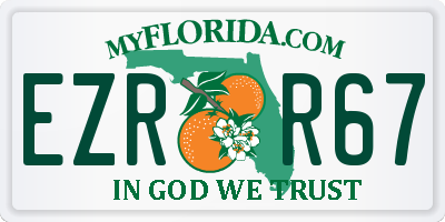 FL license plate EZRR67