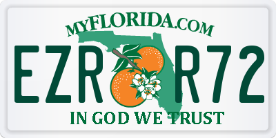 FL license plate EZRR72