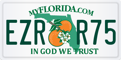 FL license plate EZRR75